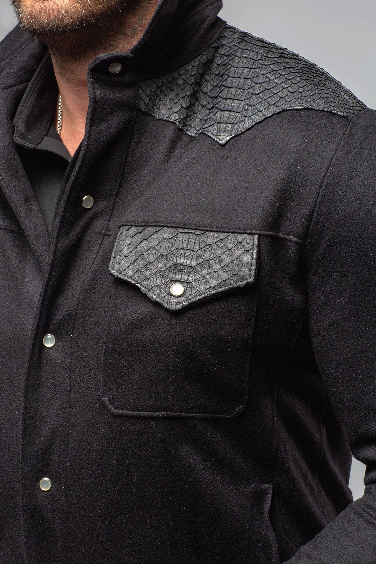 Duke Cashmere/Python Snap Shirt