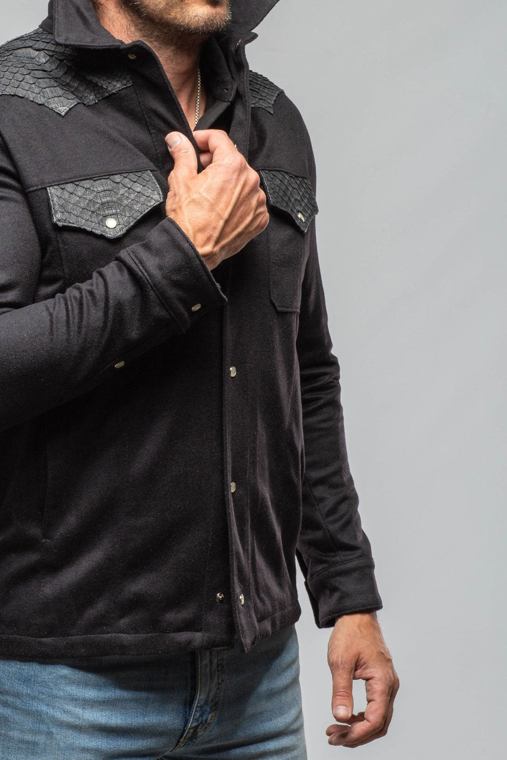 Duke Cashmere/Python Snap Shirt