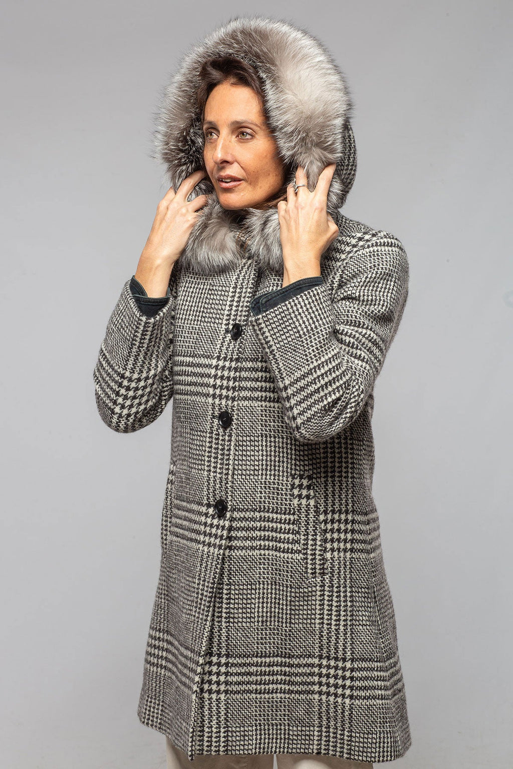 Emma Knit Coat w/Fur Collar