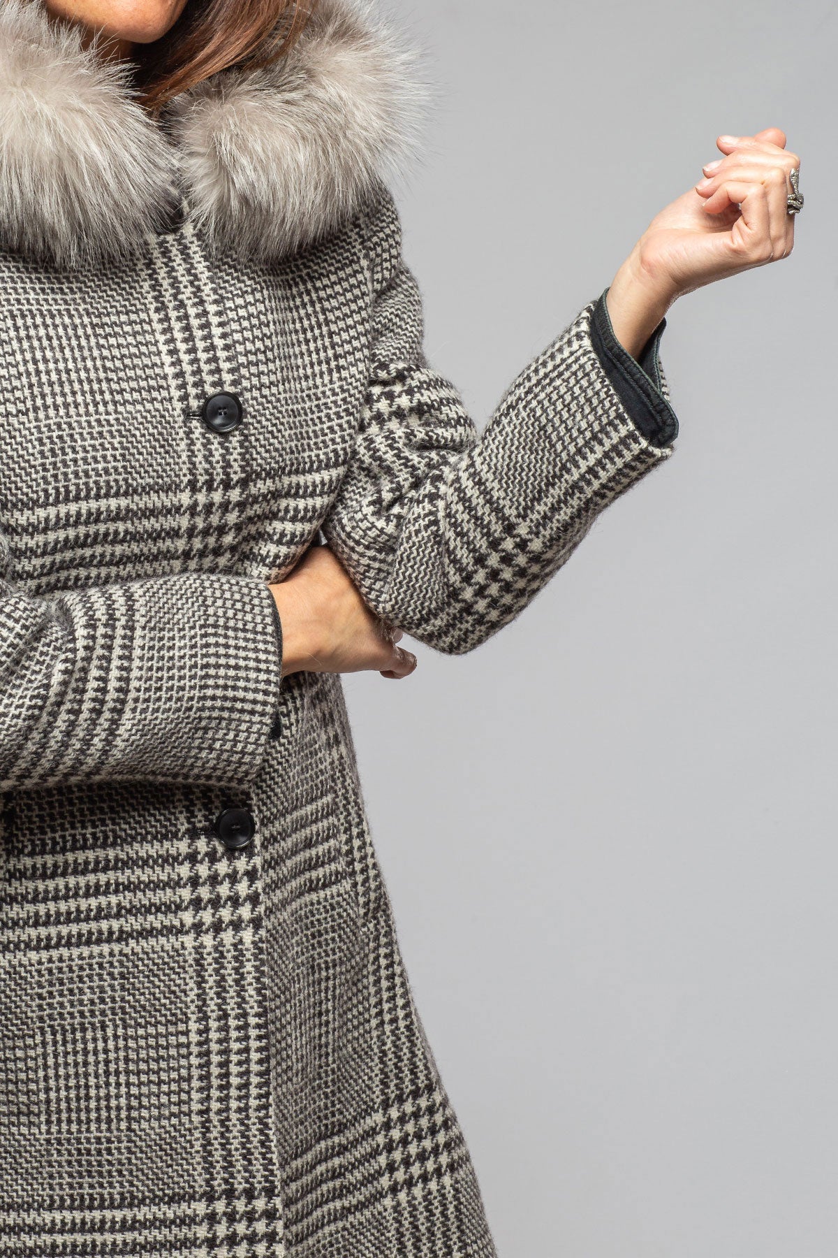Emma Knit Coat w/Fur Collar