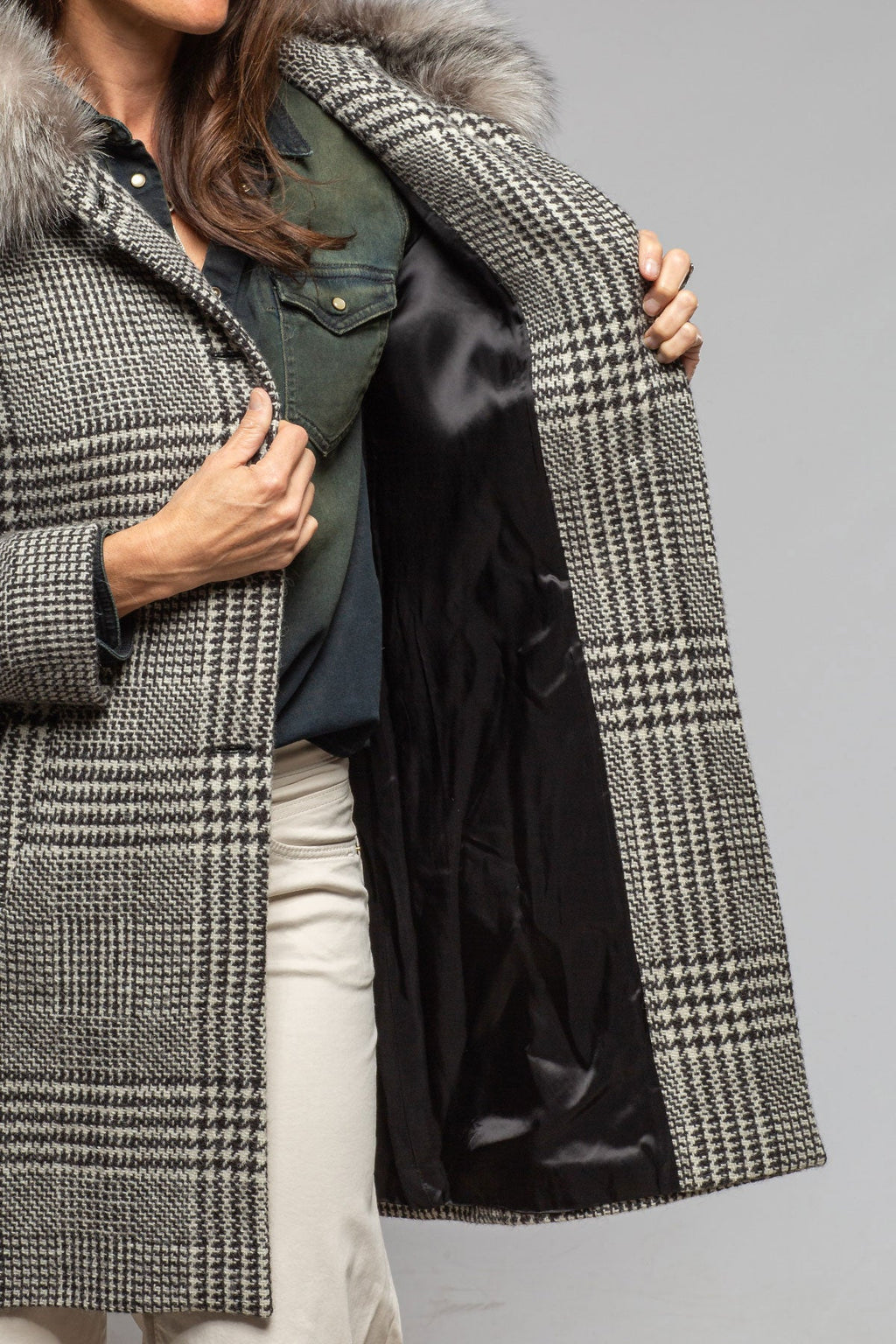 Emma Knit Coat w/Fur Collar