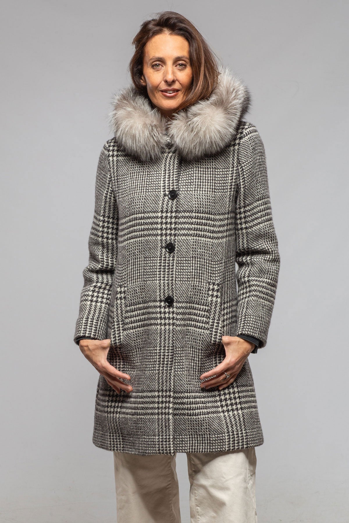Emma Knit Coat w/Fur Collar