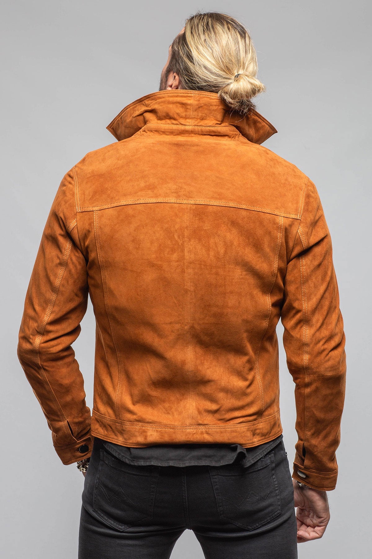 Ethan Sueded Jean Jacket In Whiskey