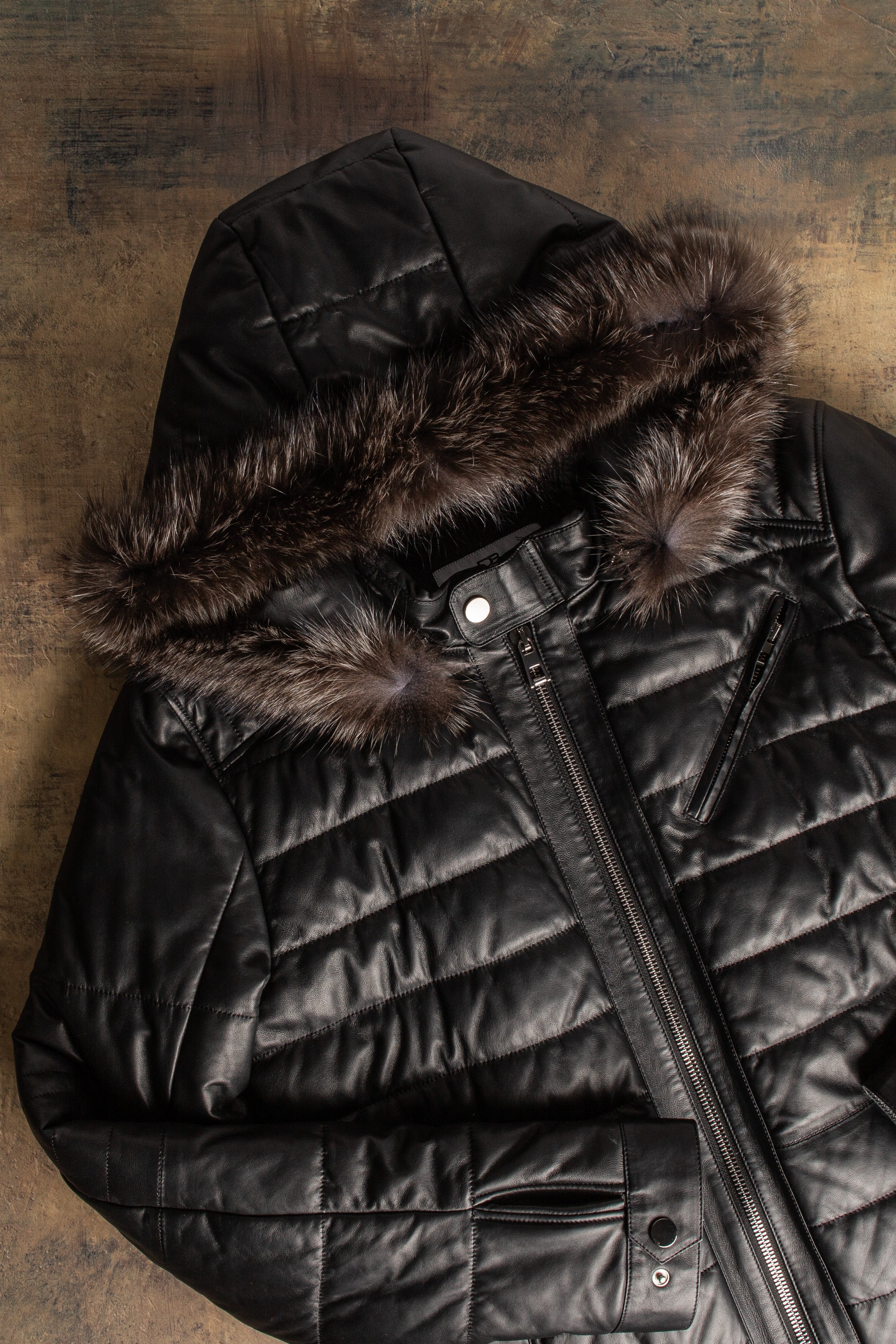 Griffin Leather Puffer