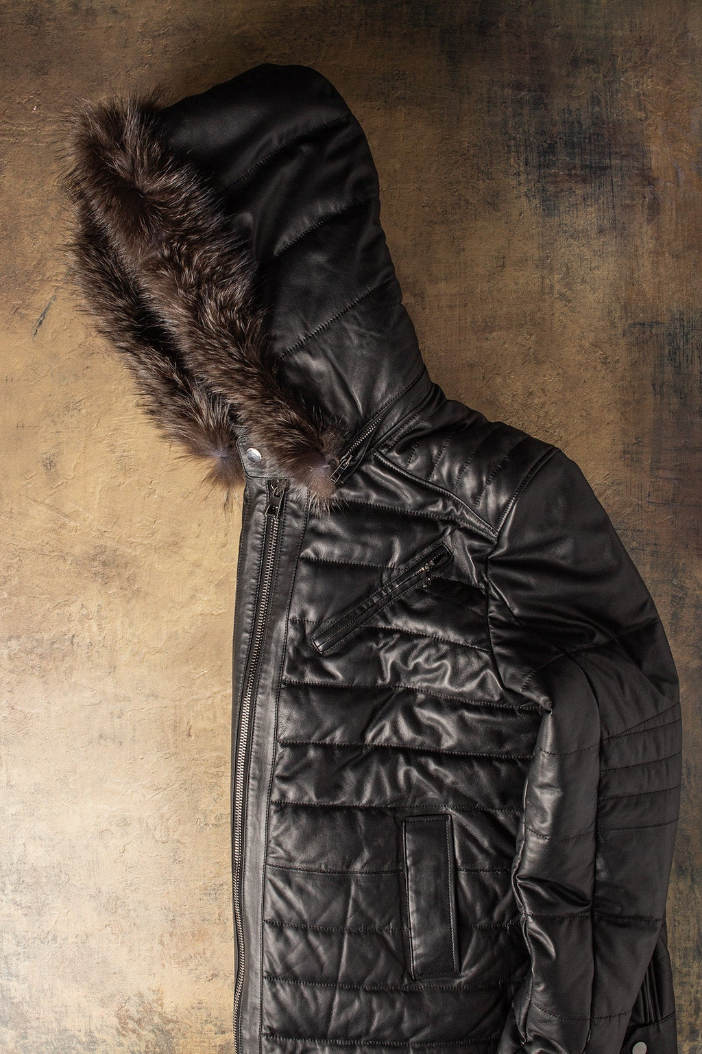 Griffin Leather Puffer