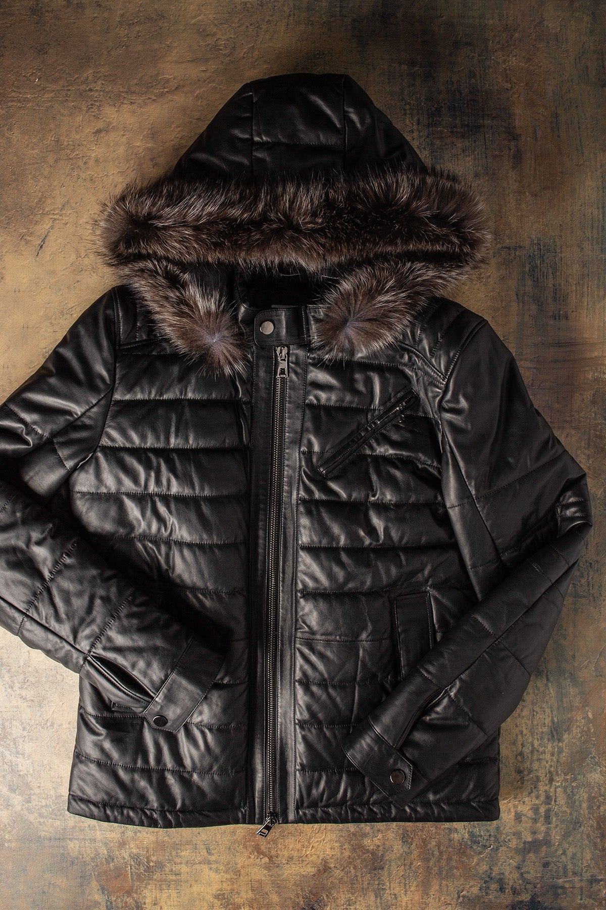 Griffin Leather Puffer