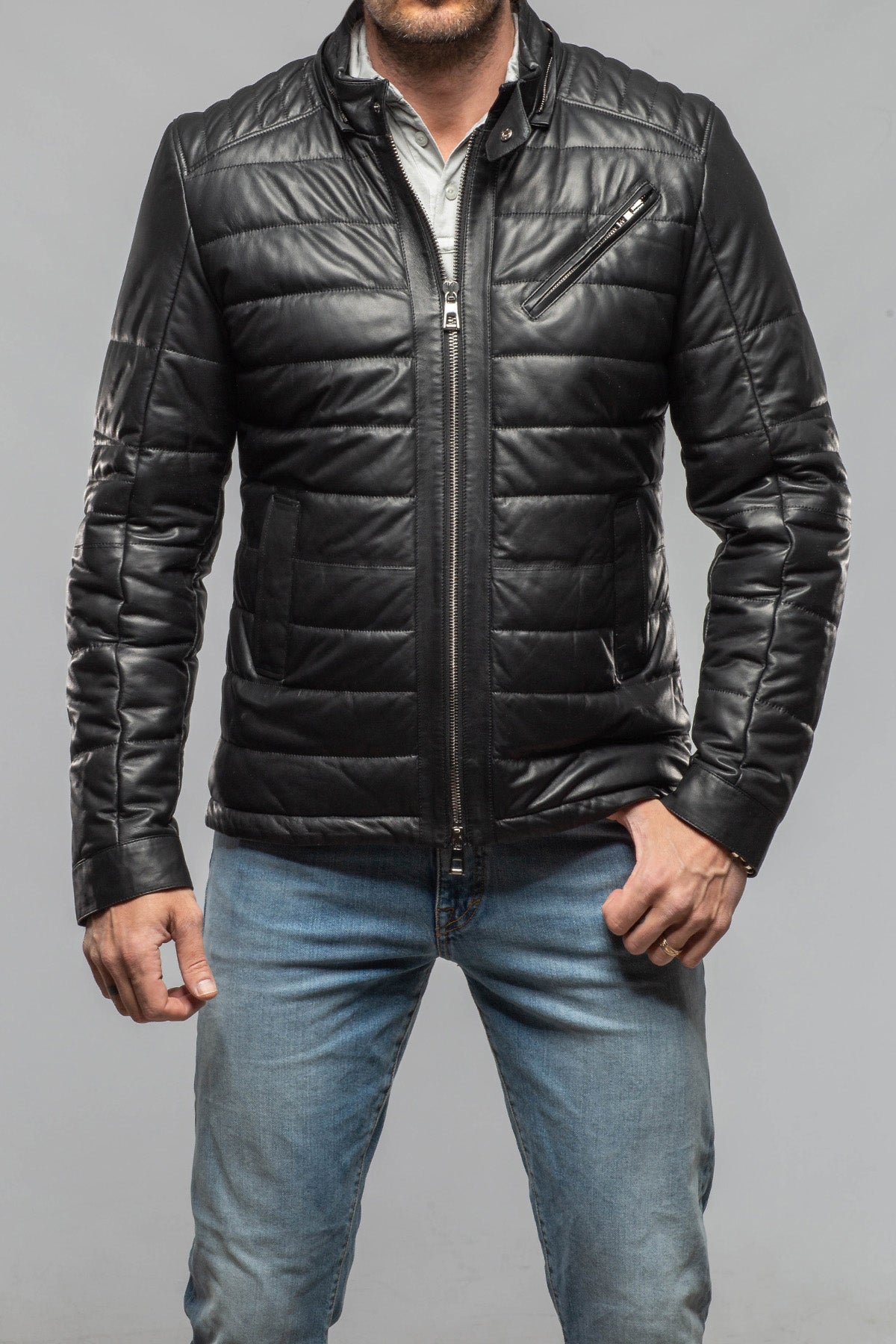 Griffin Leather Puffer