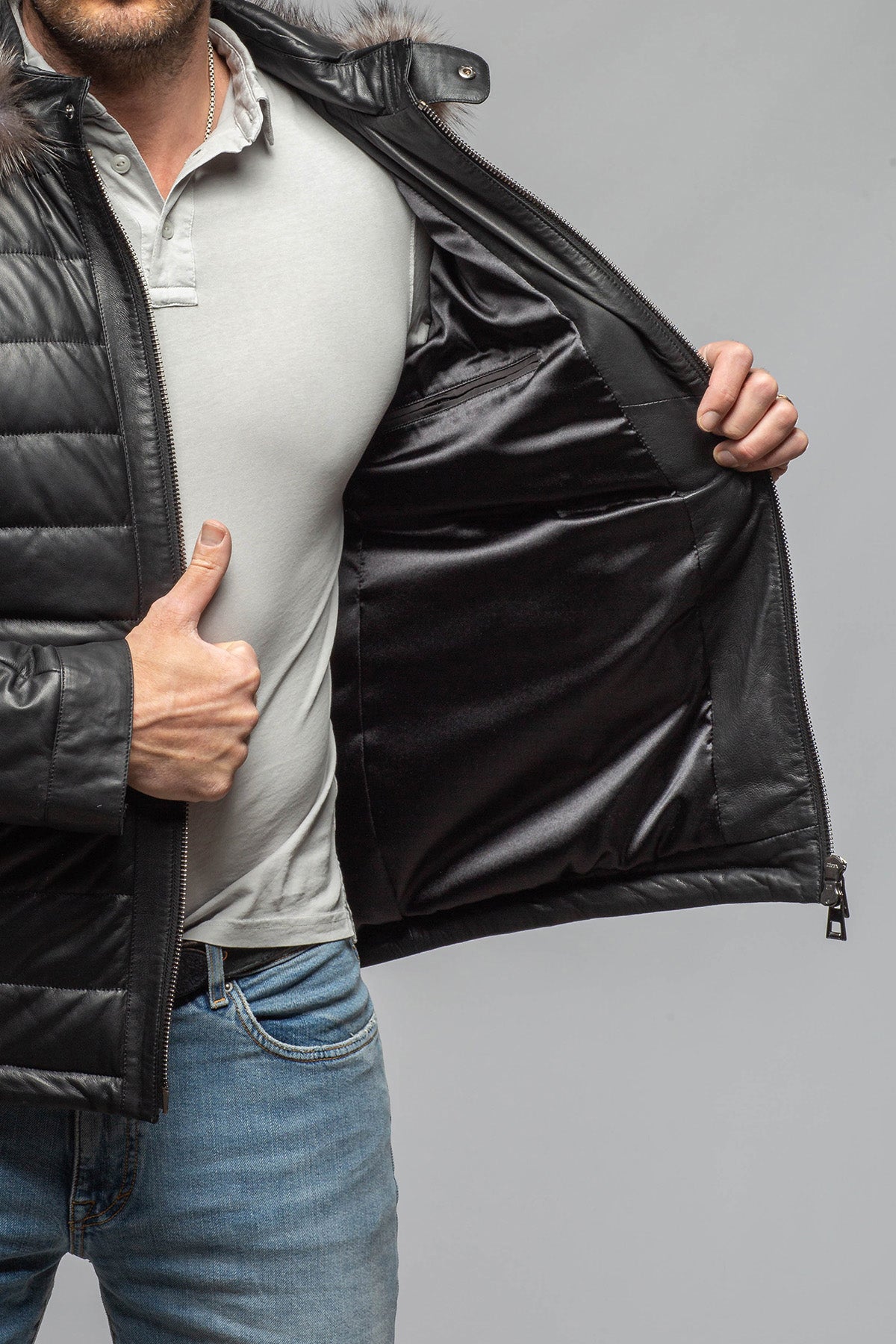 Griffin Leather Puffer