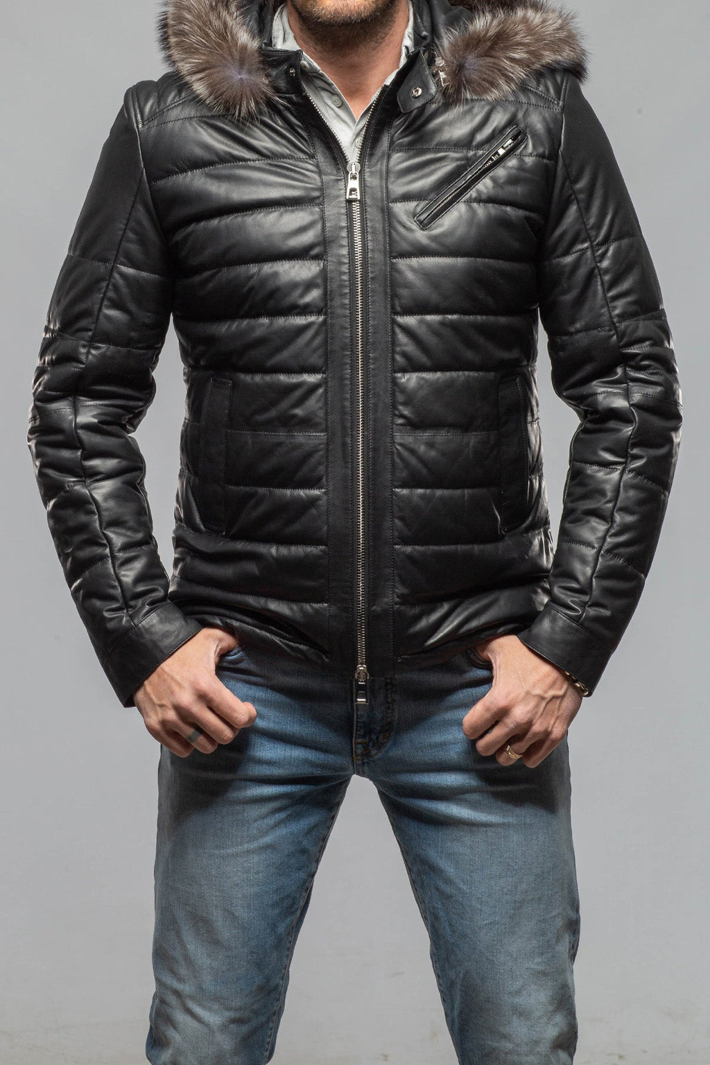 Griffin Leather Puffer