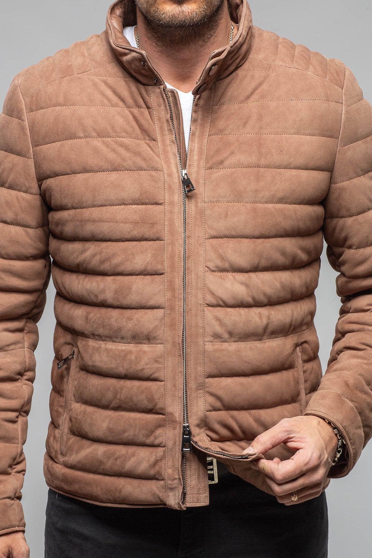 Lorenzo Suede Puffer