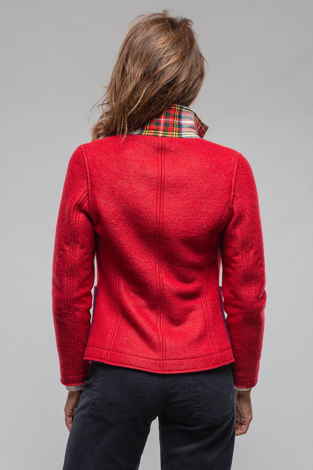 Maisie Wool Blazer In Red