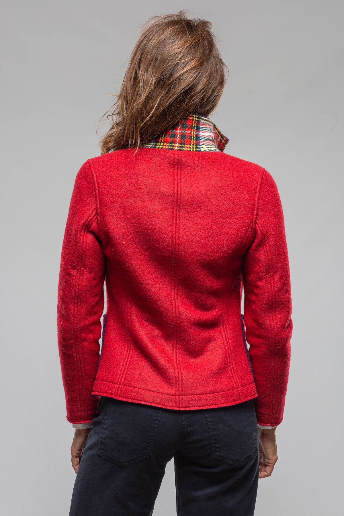 Maisie Wool Blazer In Red