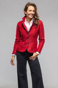 Maisie Wool Blazer In Red