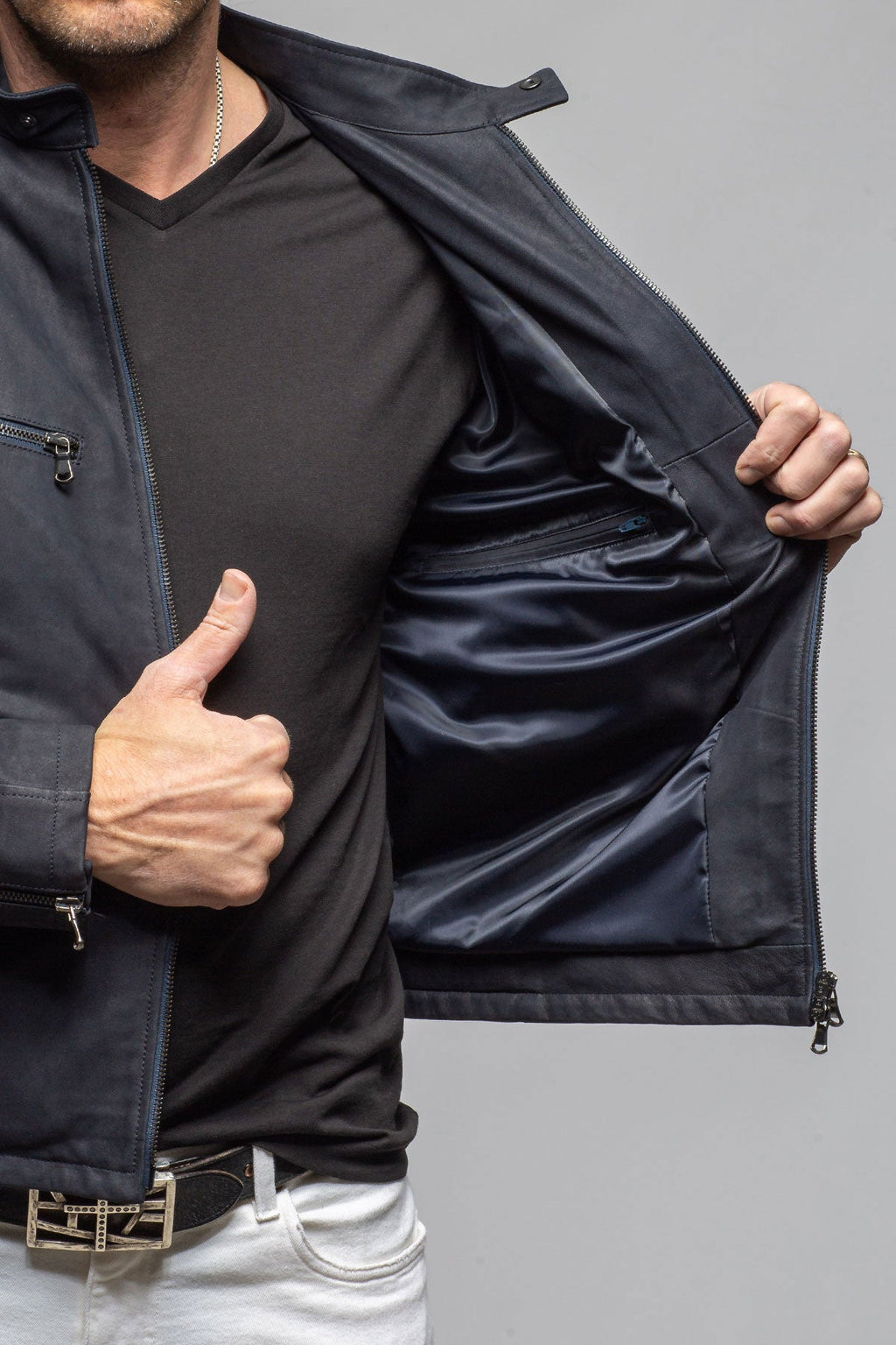 Nelson Nubuck Biker Jacket