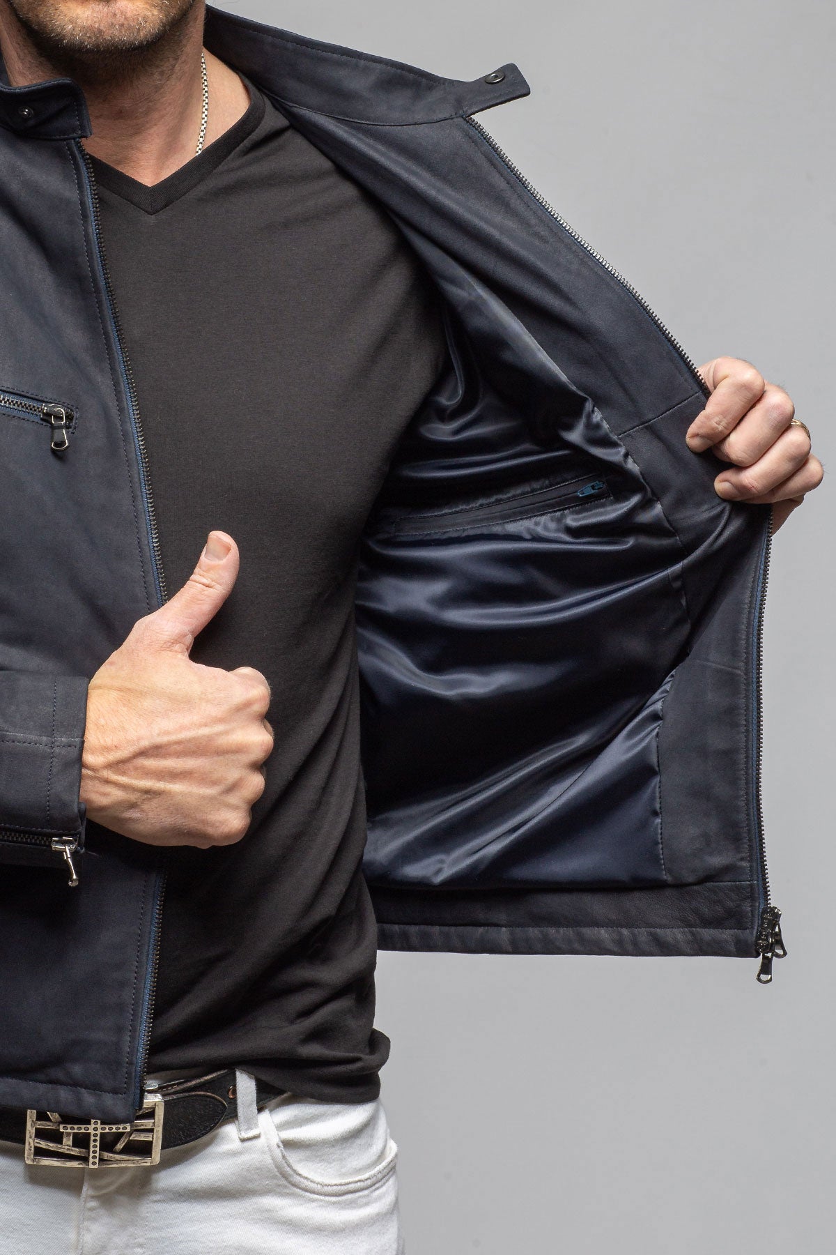 Nelson Nubuck Biker Jacket