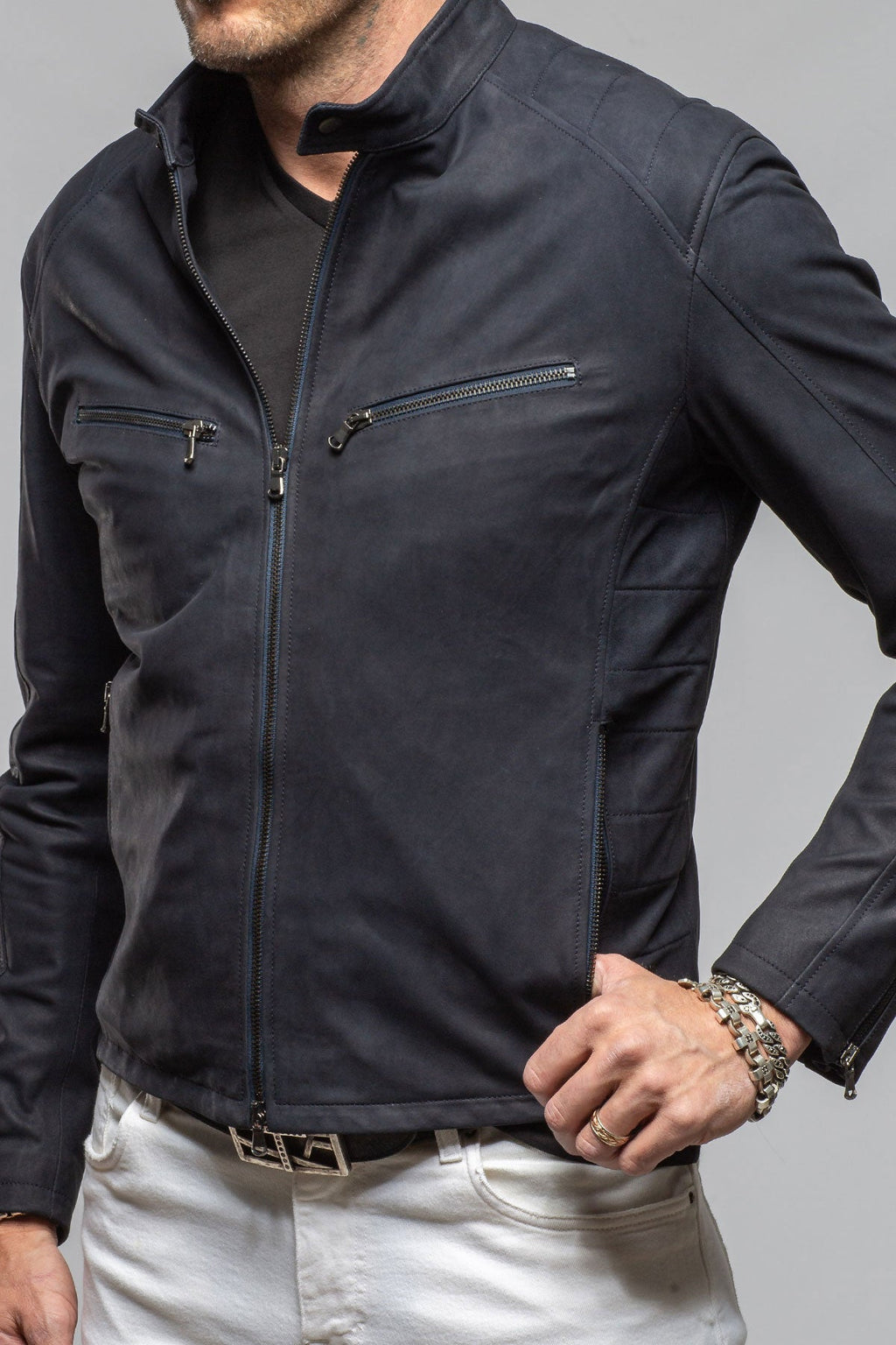 Nelson Nubuck Biker Jacket