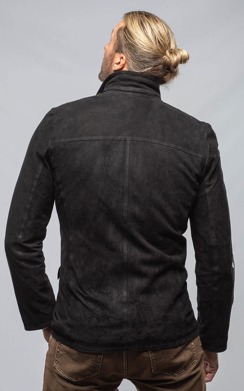Polo Sartorial Suede Jacket In Black