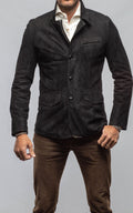 Polo Sartorial Suede Jacket In Black