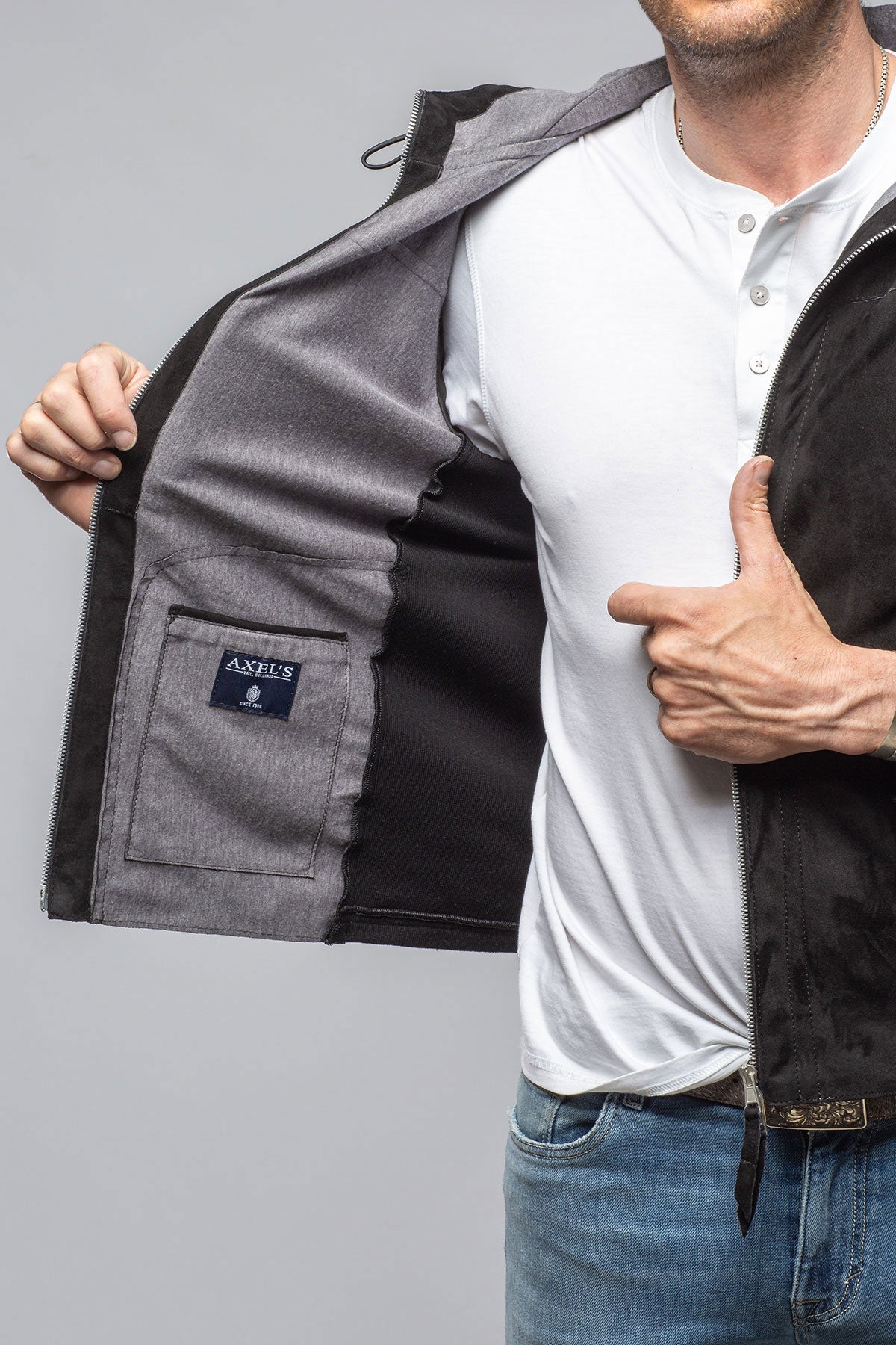 Reston Hooded Suede Jacket