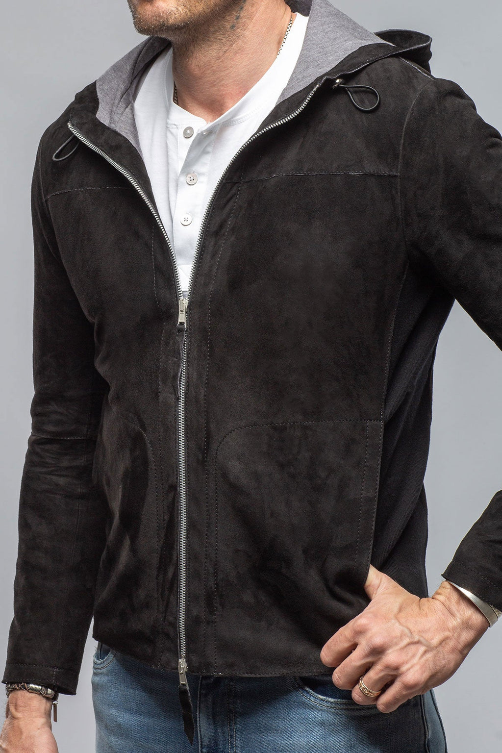 Reston Hooded Suede Jacket