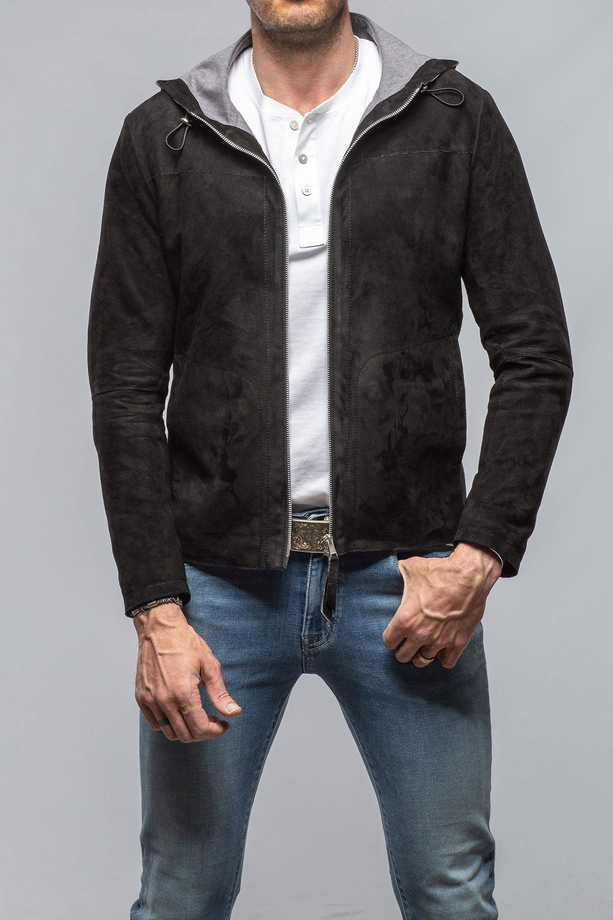 Reston Hooded Suede Jacket
