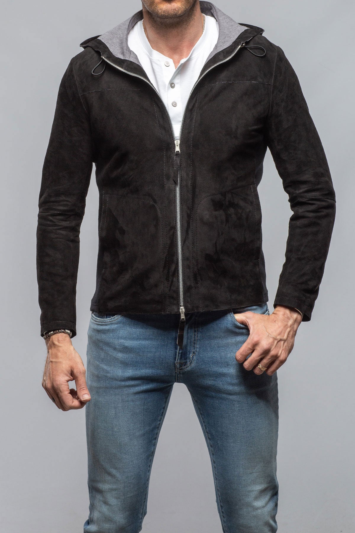 Reston Hooded Suede Jacket
