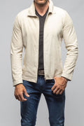 The Don II Suede Zip Jacket In Taupe