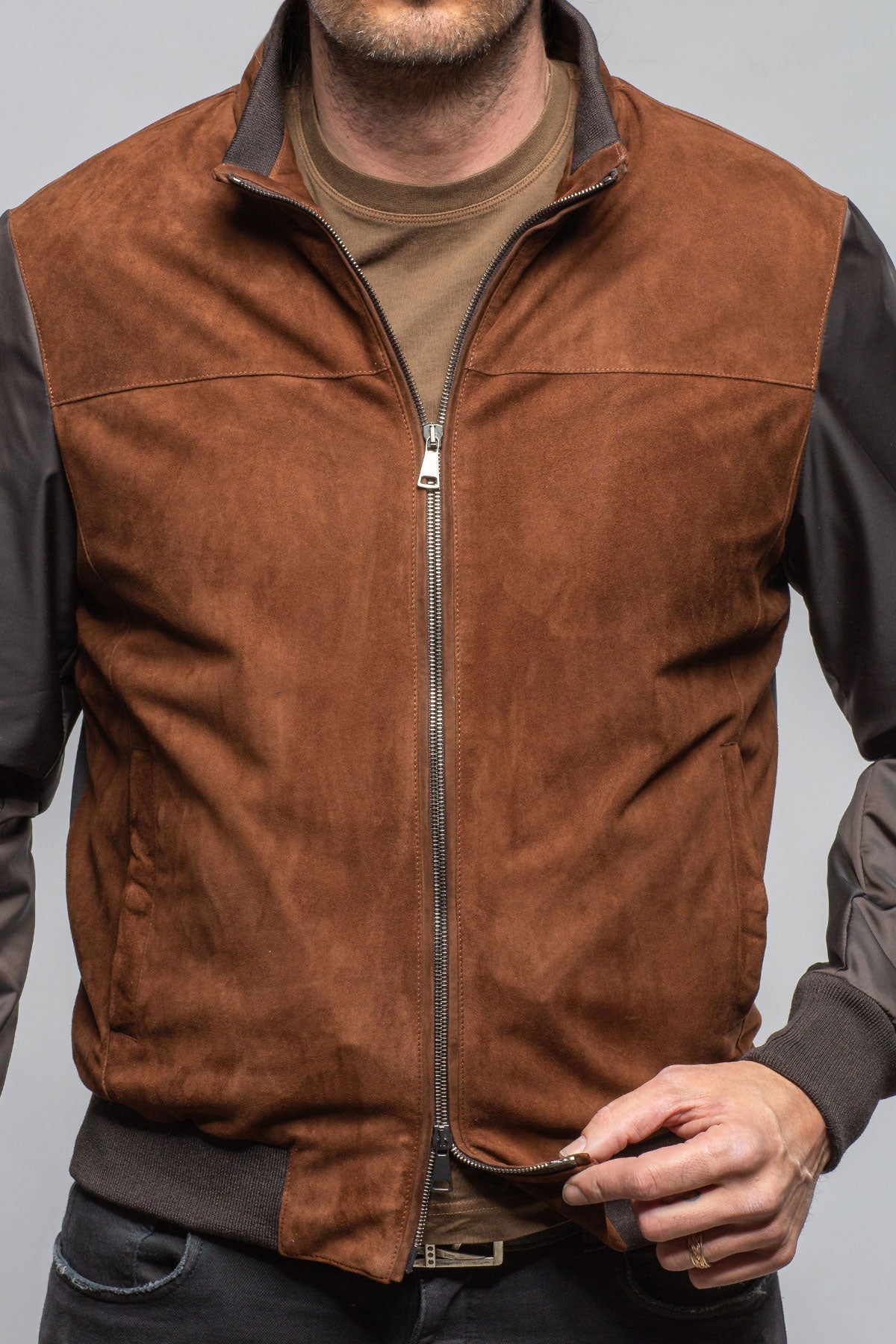 Townsend Hybrid Jacket In Cognac