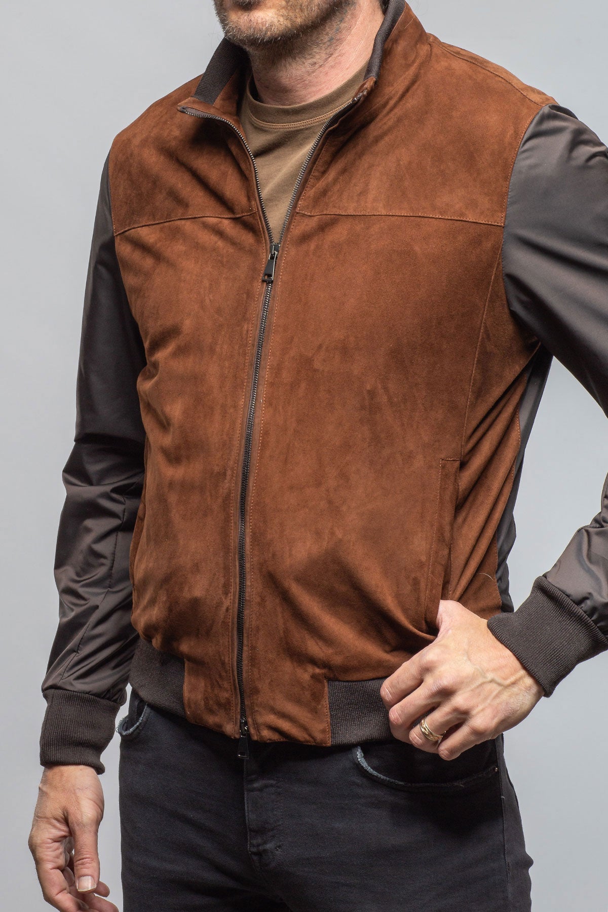 Townsend Hybrid Jacket In Cognac
