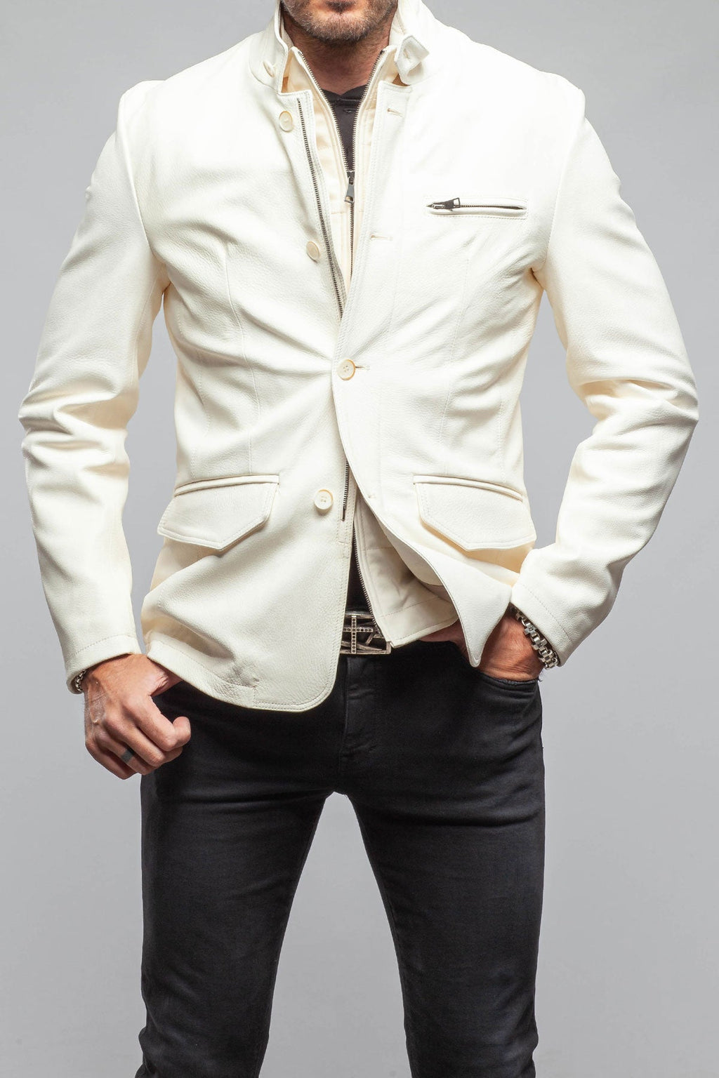 Venice Deerskin Jacket In White