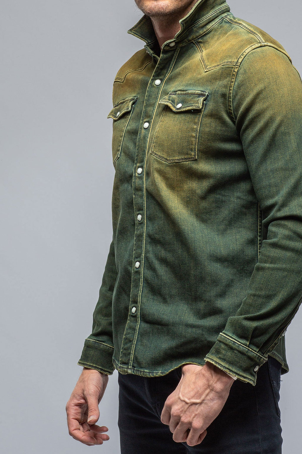 Roper Over-Dyed Western Snap Shirt In Ocra