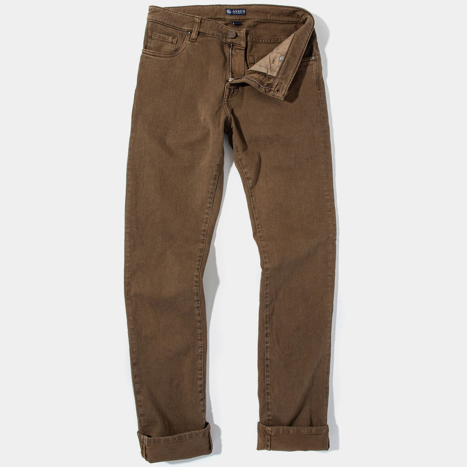 Taos Slim Cotton/Linen Denim in Liquirizia