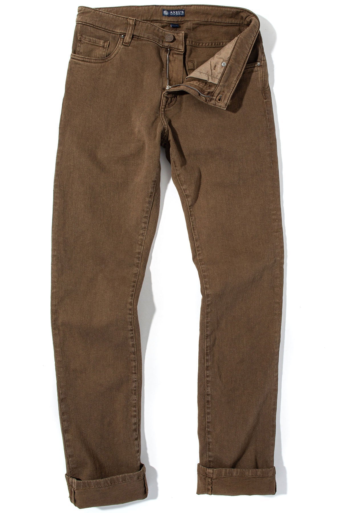 Taos Slim Cotton/Linen Denim in Liquirizia