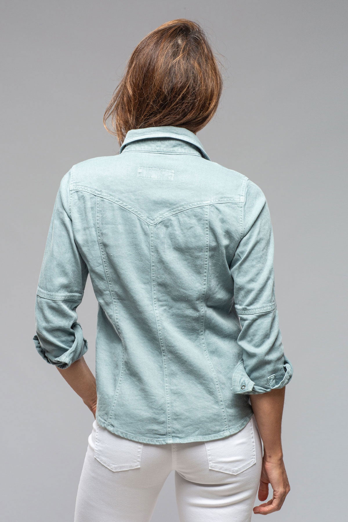 Yarmony Linen-Cotton Snap Shirt In Ardesia