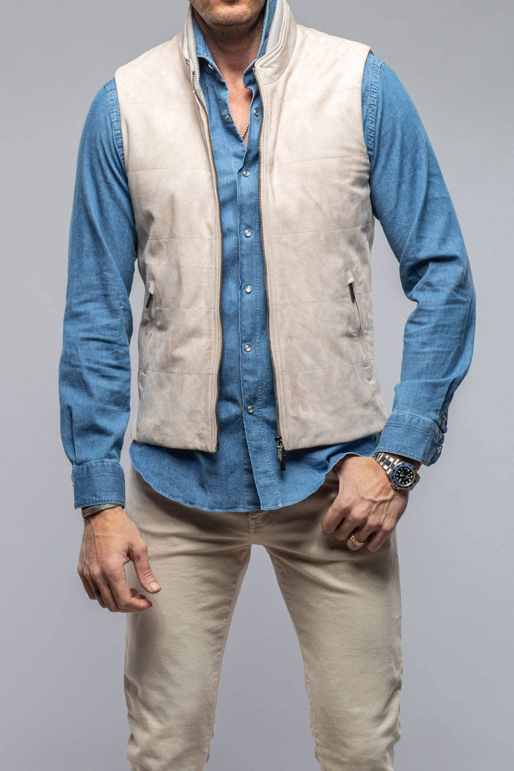 Huracán Suede Vest In Ivory