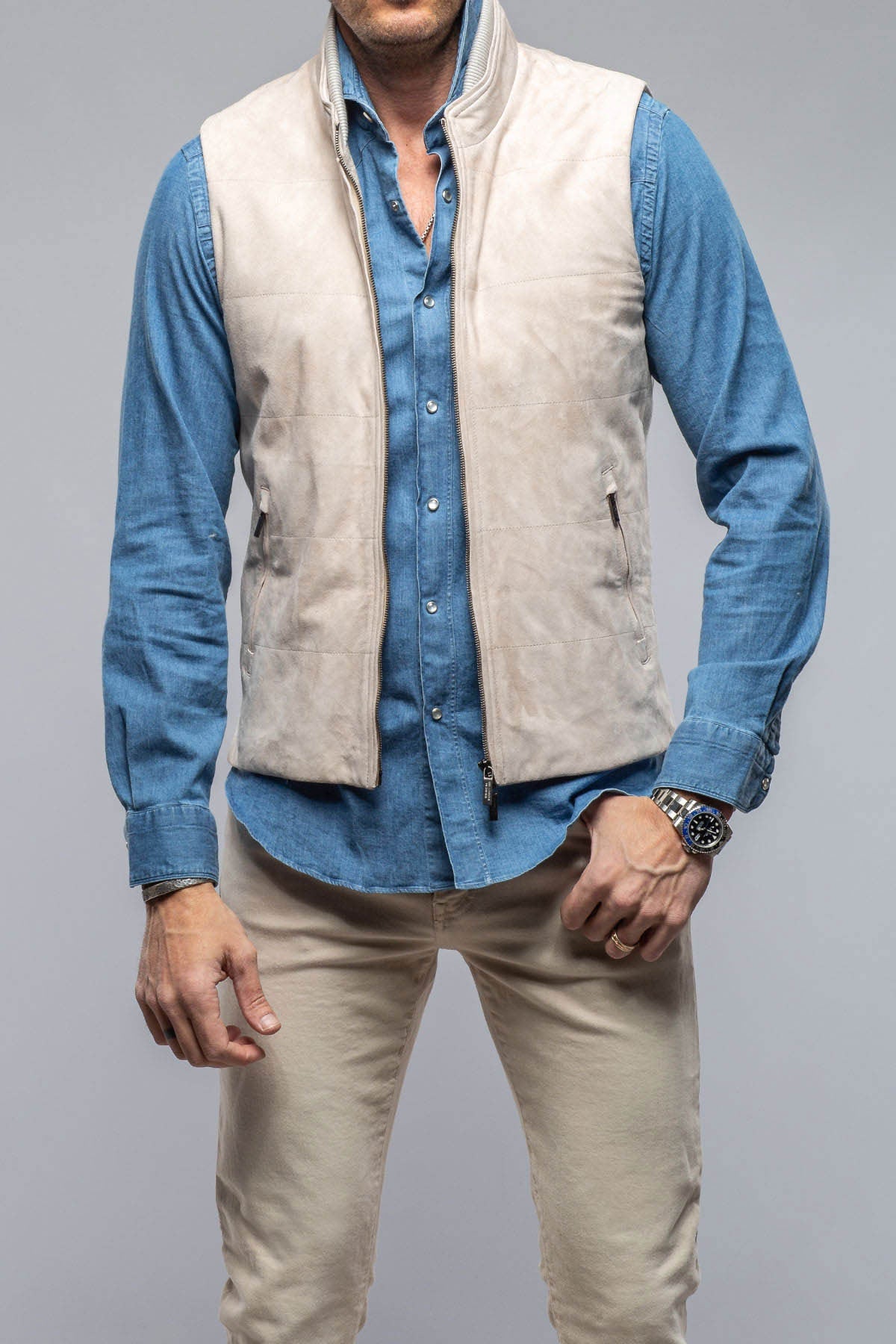 Huracán Suede Vest In Ivory