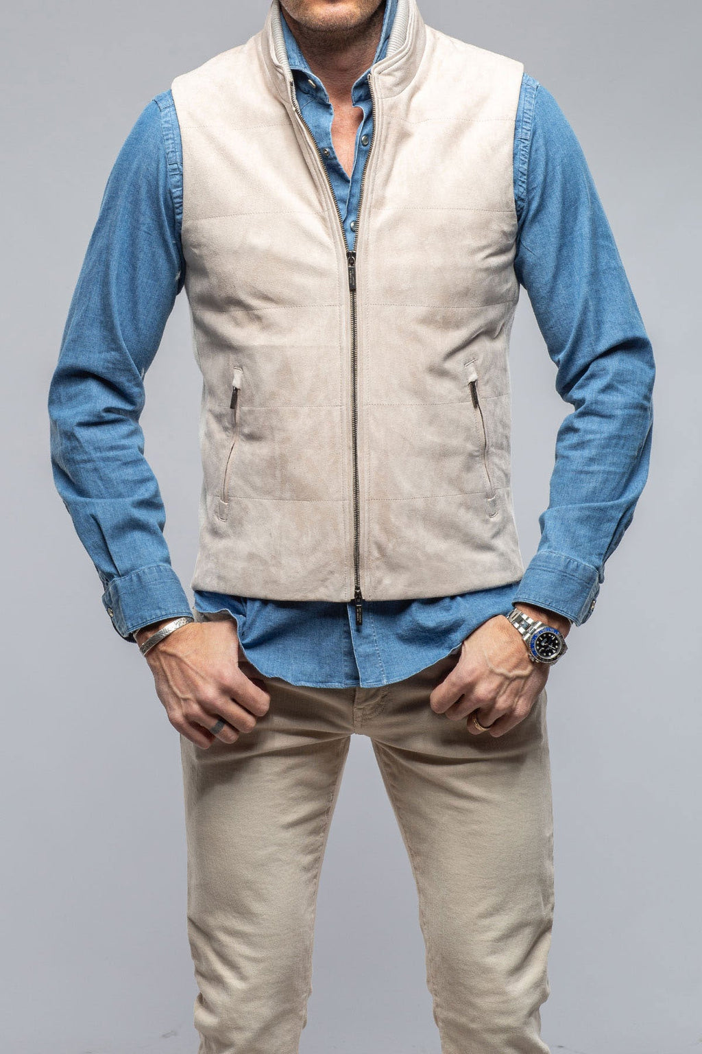 Huracán Suede Vest In Ivory
