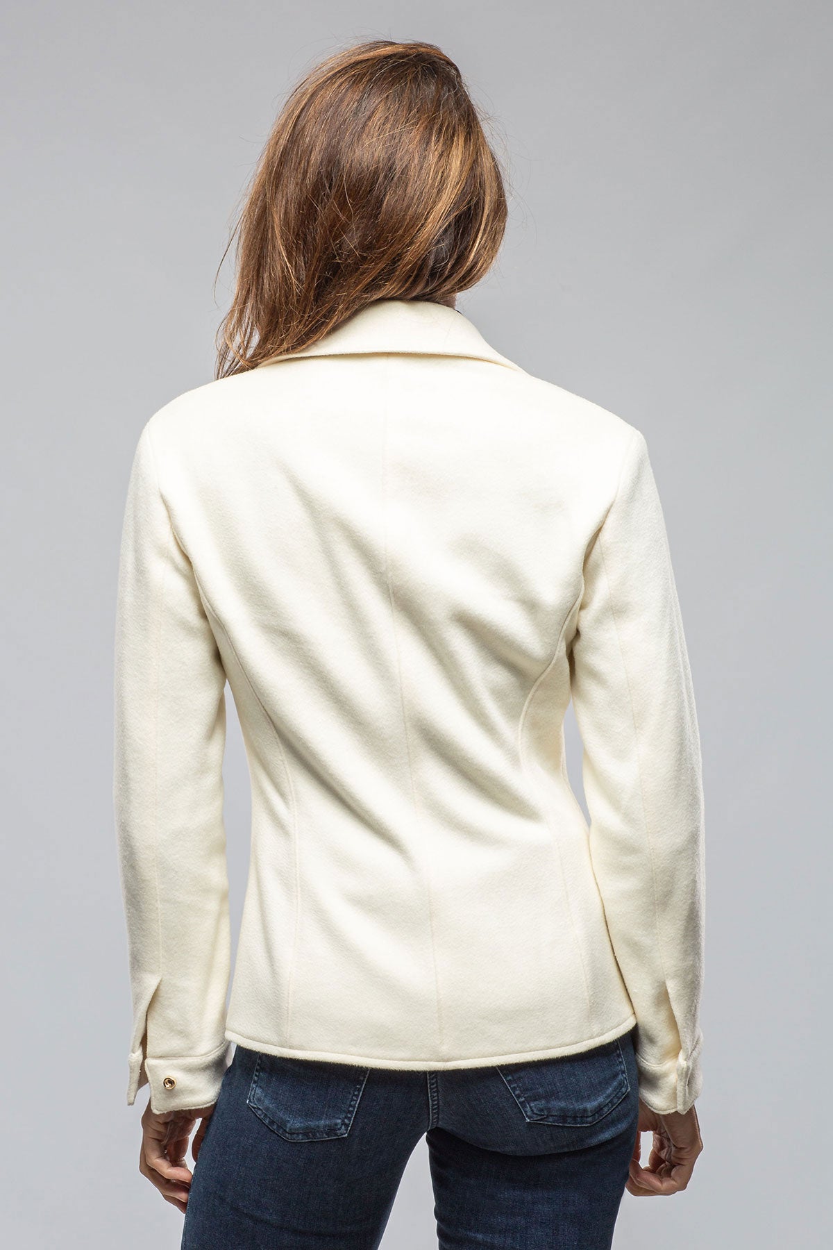 Eloise Virgin Wool Shirt Jacket In White