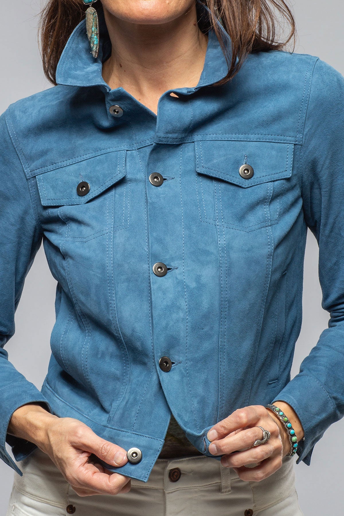 Leonna Suede Velour Jacket
