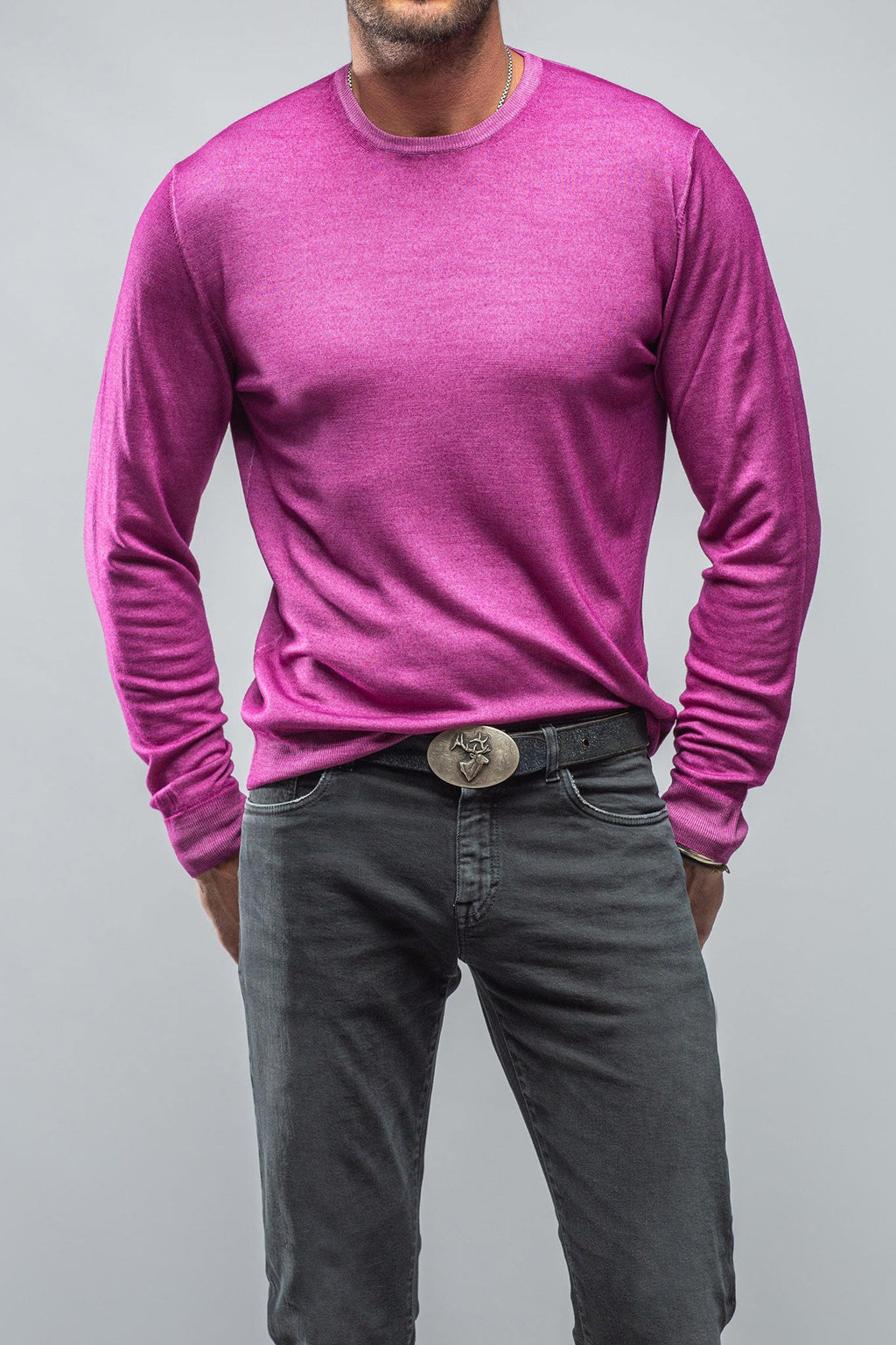 Crosby Merino Sweater In Orchidea