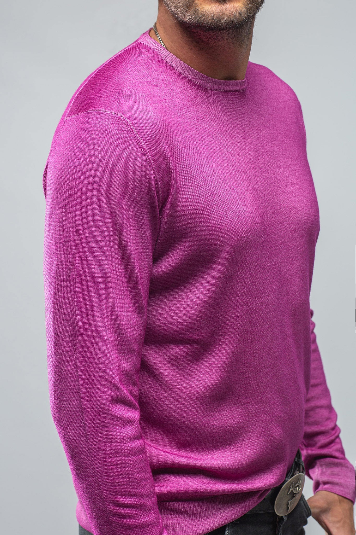Crosby Merino Sweater In Orchidea