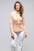 Pennelope Ruffle Front Shirt In Blush