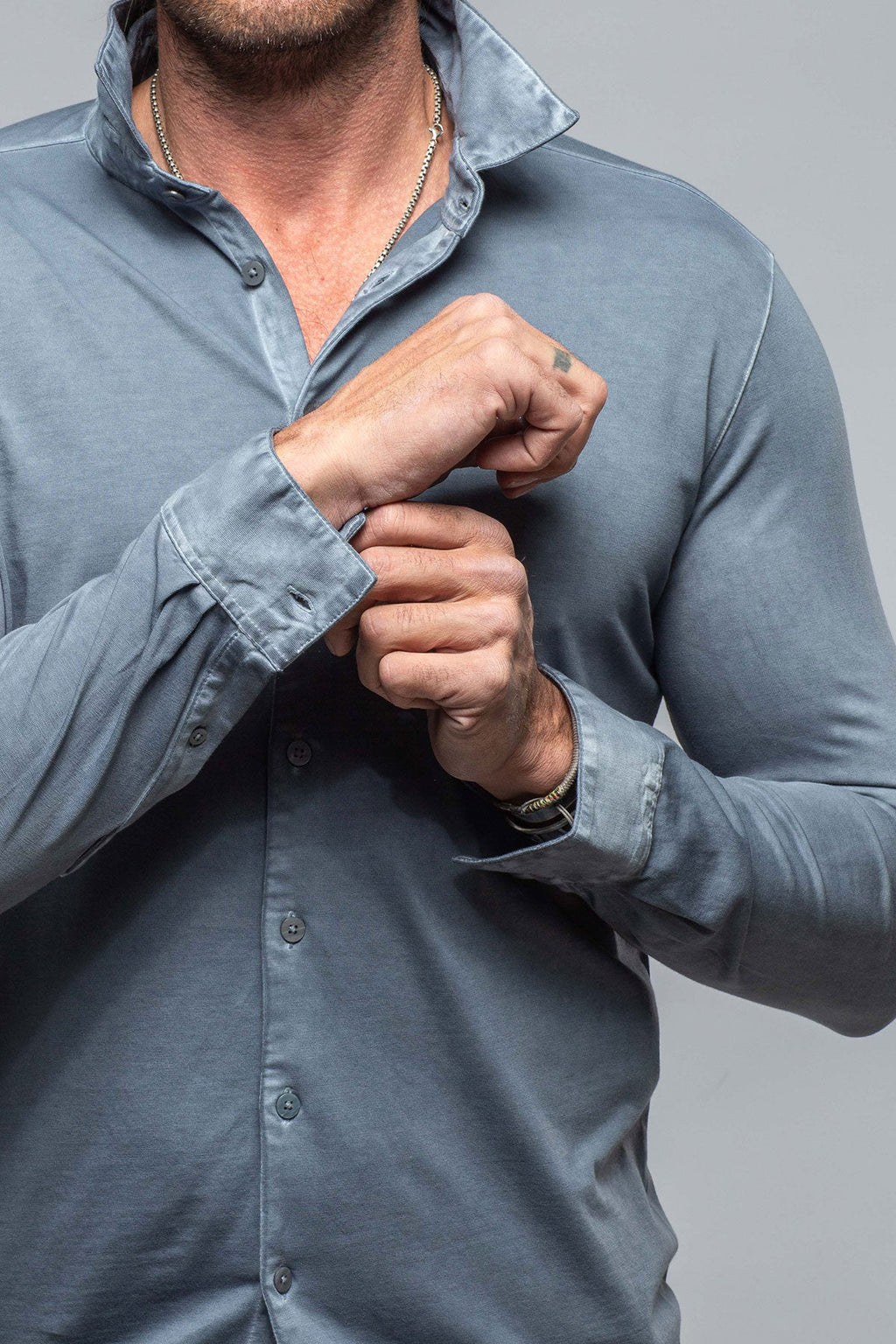 Cambria Button Up Polo in Capri