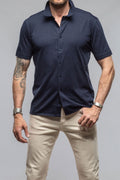 Catalina Button Up Polo In Navy