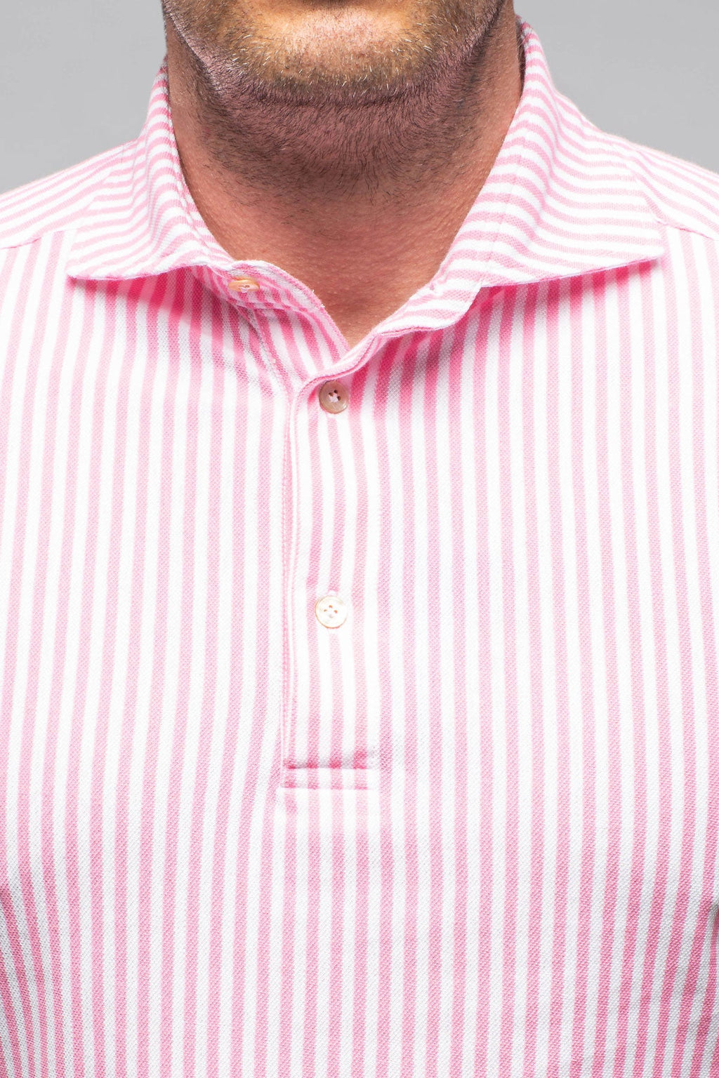 Bookers Pique Polo In Pink Stripe