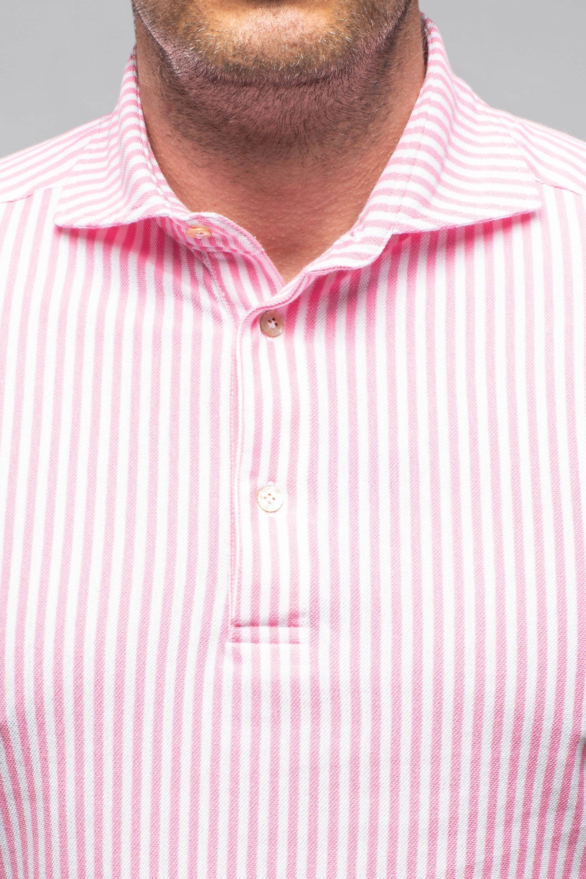 Bookers Pique Polo In Pink Stripe