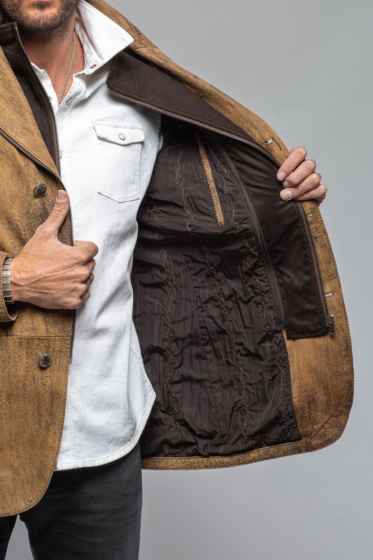 Argento Leather Blazer
