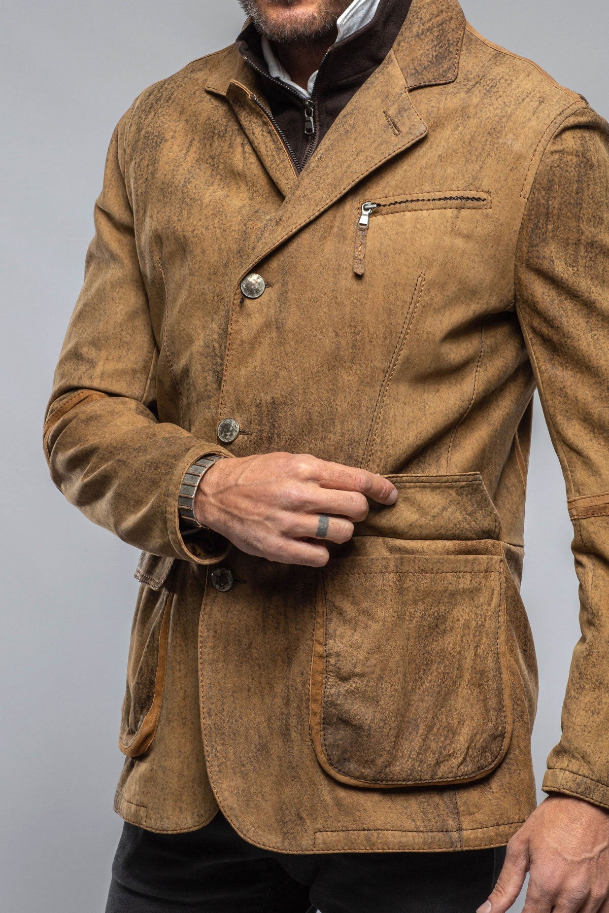 Argento Leather Blazer