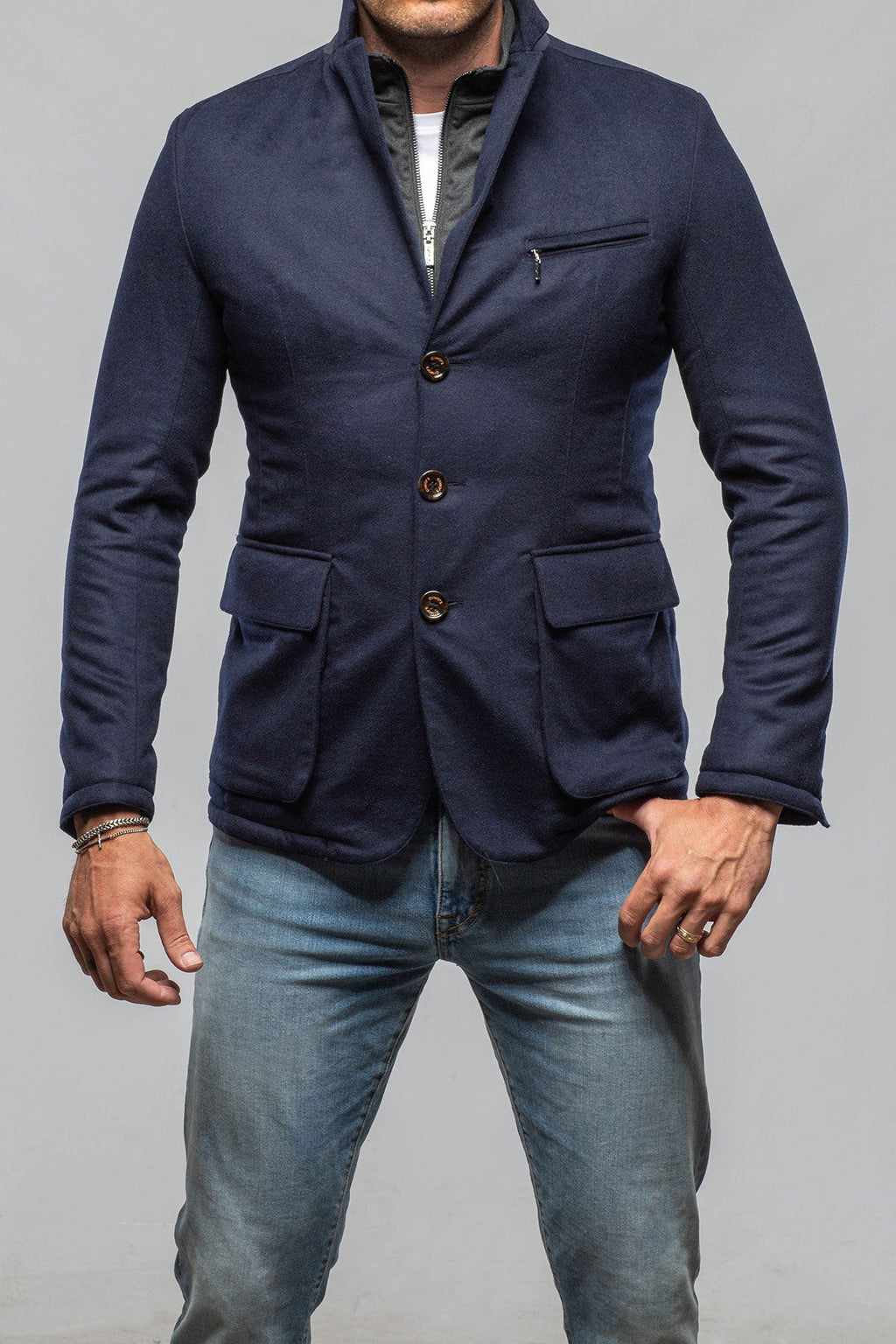 Baylor Wool Cashmere Silk Field Jacket