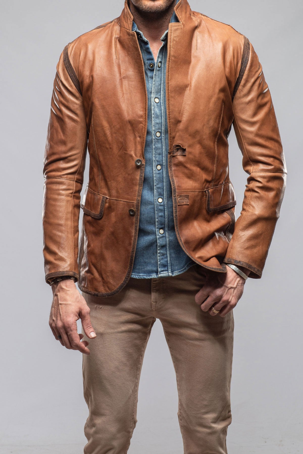 Burn Vintage Leather Blazer